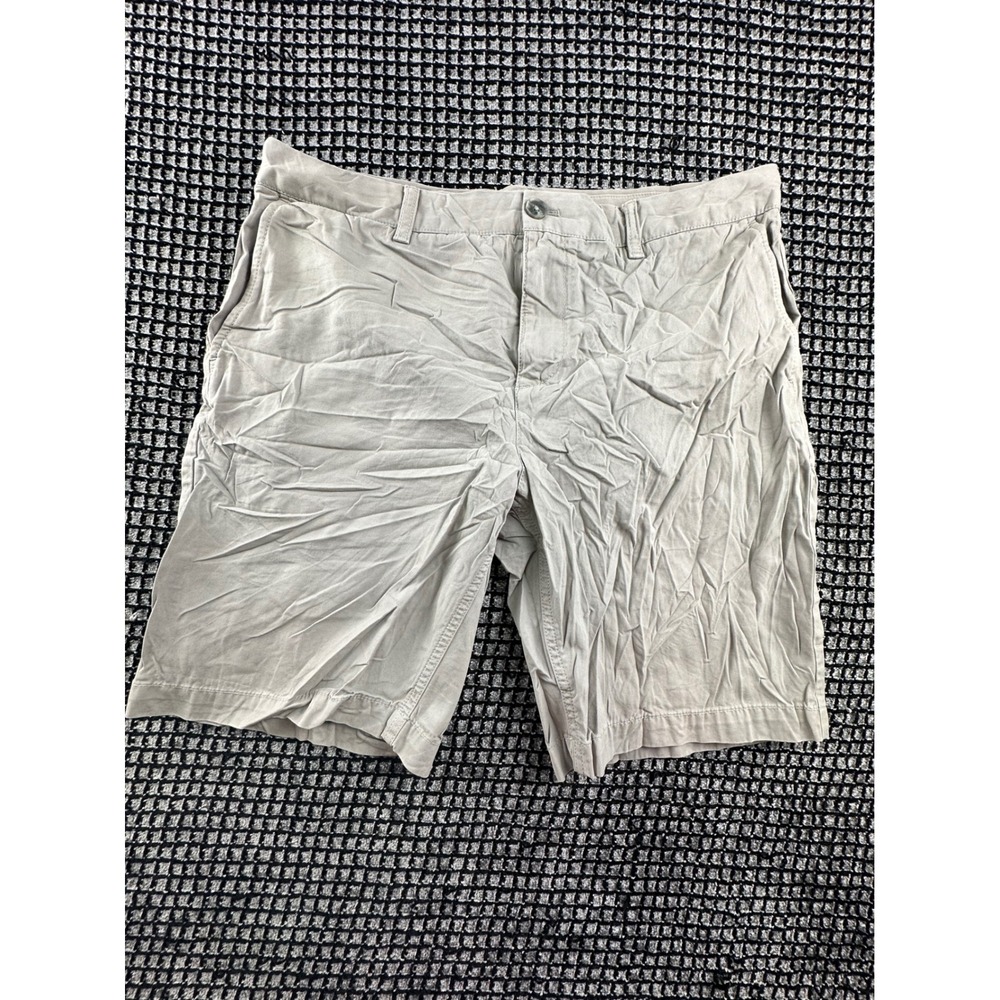 Hawker Rye Chino Shorts Mens 33 Tan Good Flat Front Cotton